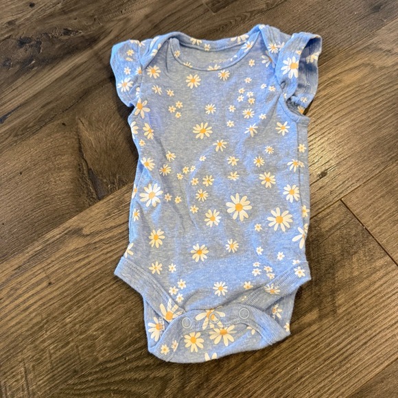 jumping beans Other - Jumping Beans Baby Bean Blue Daisy Floral Flutter Sleeve Bodysuit 3M‎